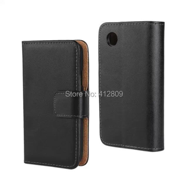 1 шт. Прямая поставка черный цвет натуральная кожа кошелек кожаный чехол для LG L40