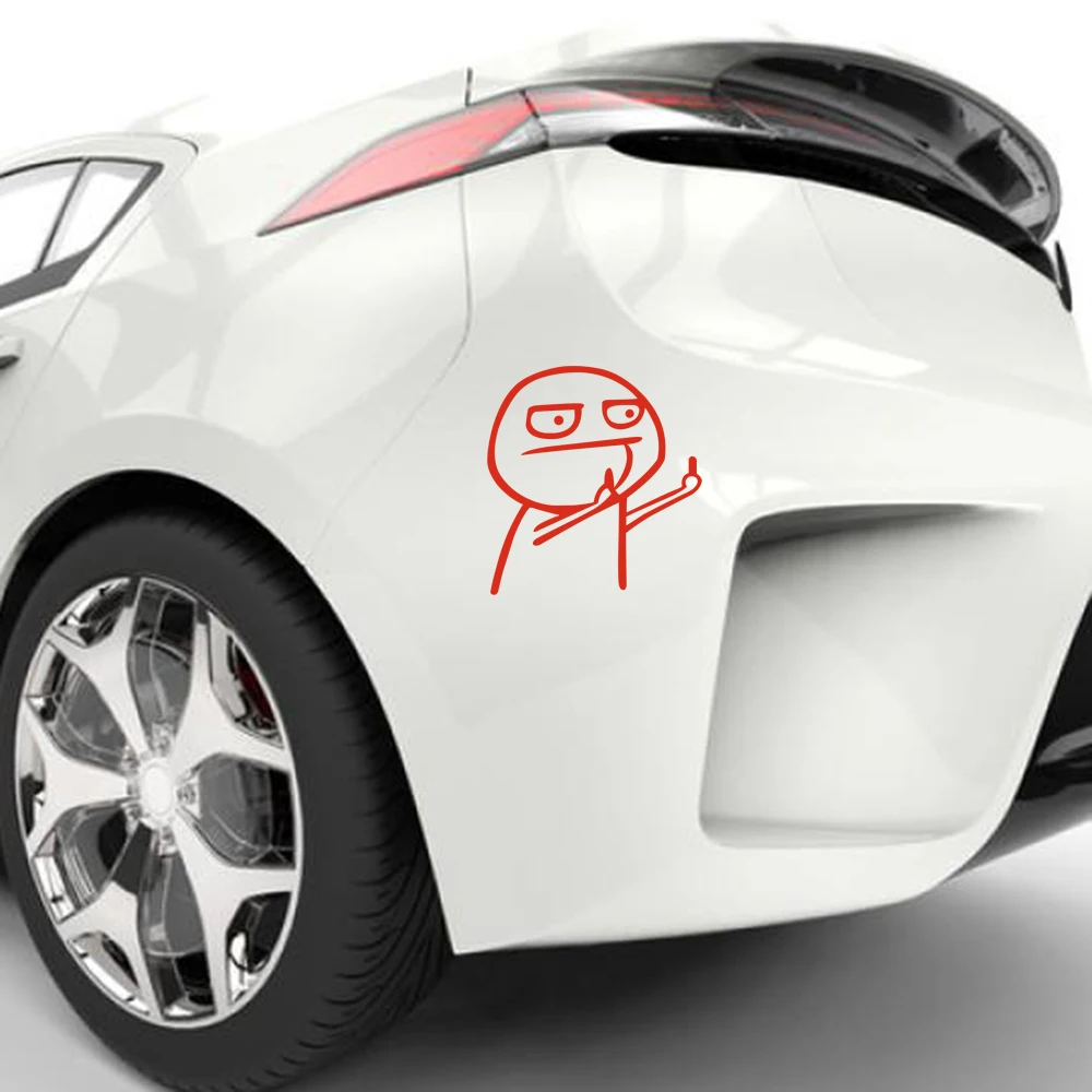 1 шт. авто автомобиль мультфильм JDM смешной средний палец Светоотражающая