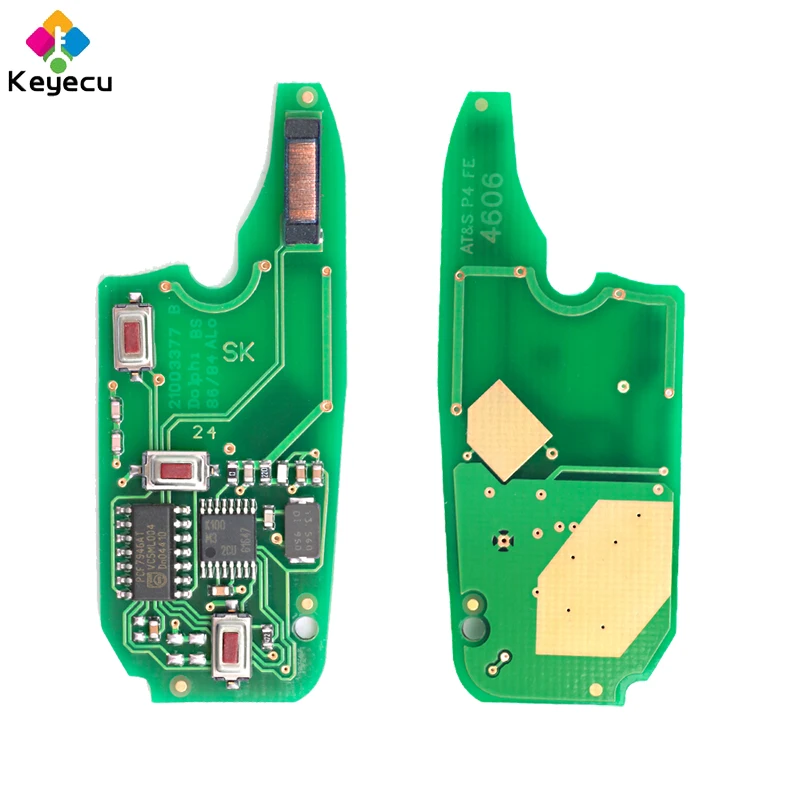 Запасной дистанционный ключ KEYECU 3 кнопки 434 МГц PCF7946 брелок для Fiat Punto Ducato Stilo Panda