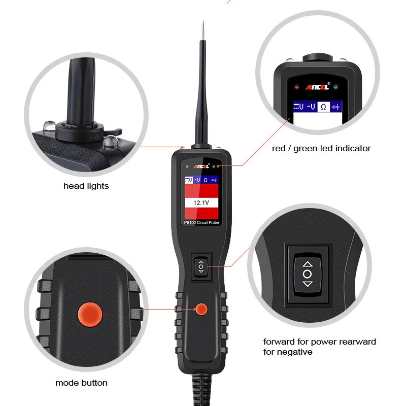 Ancel power Scan PB100 12V автоматический тестер цепи электрическая система автомобильный