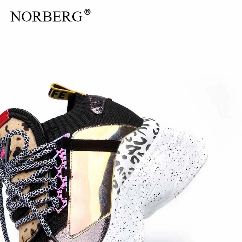 NORBBERG/Новые кроссовки; женские белые кроссовки на платформе; обувь из меха пони; повседневная обувь на плоской подошве; дышащая мягкая женская обувь на массивном каблуке; size35-42