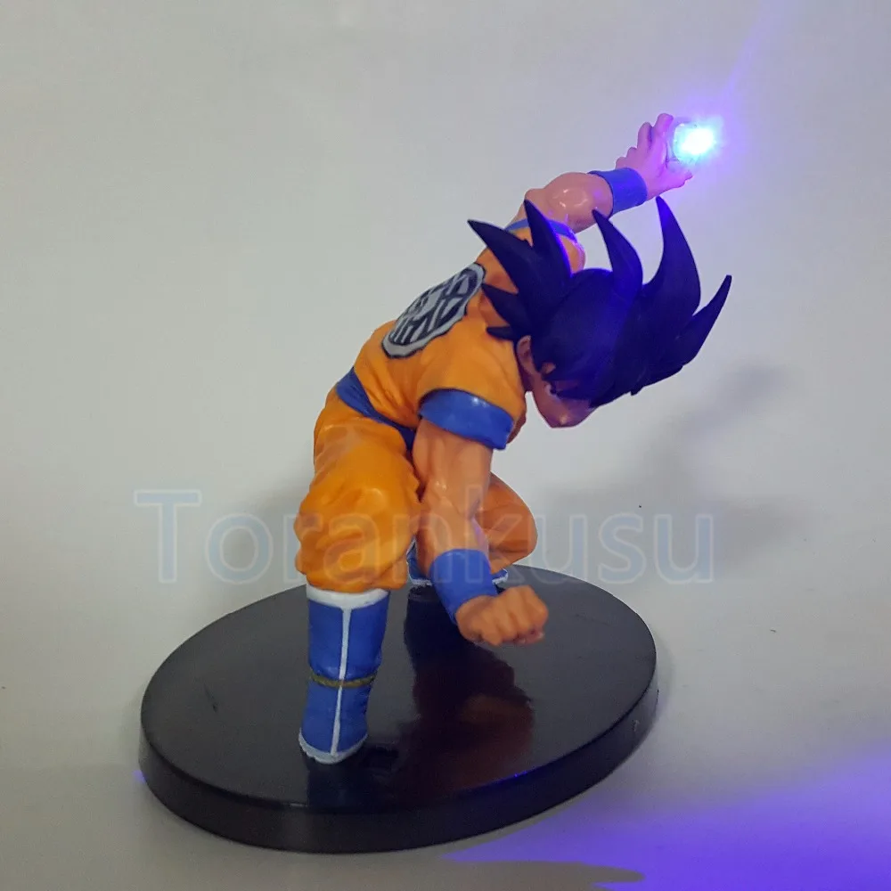 Dragon Ball Z экшн фигурка Сон Гоку Kamehameha светодиодная игрушка DIY дисплей Esferas Del Goku SC DBZ +