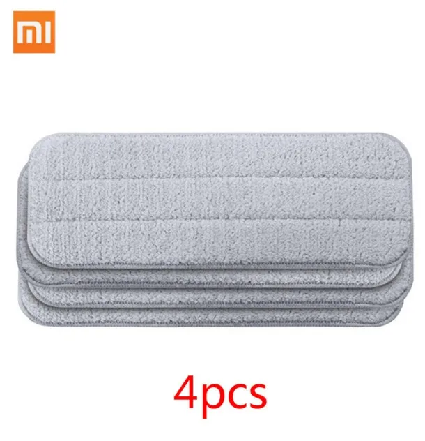 4pcs Xiao mi jia Deerma сменная Швабра тканевая тряпка для mi jia водяная распылительная Швабра вращающаяся на 360 градусов Чистящая тканевая головка деревянная углеродная Fibe - Цвет: 4pcs