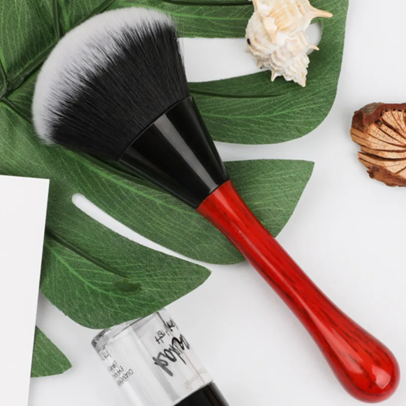 Специальная Красная Пластиковая Бриллиантовая кисть для пудры большая румян