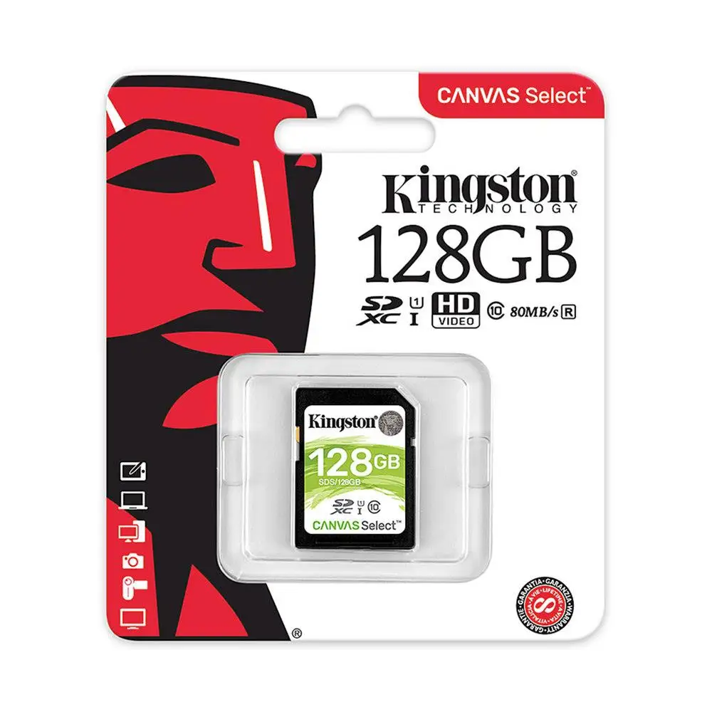 Kingston SD карта 128 Гб 64 Гб 32 Гб 16 Гб карта памяти класс 10 cartao de memoria SDHC SDXC uhs-i HD видео карта sd для камеры