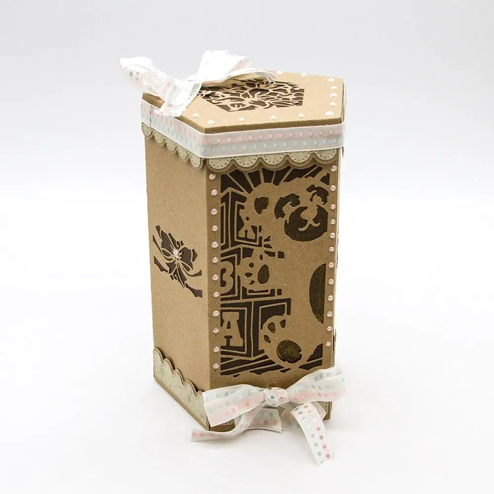 Объемная Подарочная коробка рамка металлические штампы трафареты для сделай сам