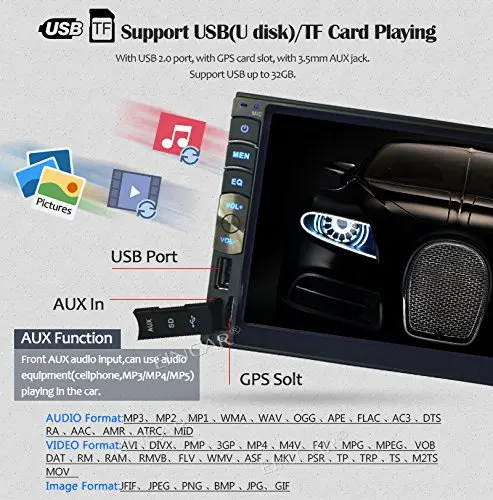 2 din FM AM Авторадио Bluetooth HD Digiatl lcd сенсорный экран радио Coche gps навигация Din