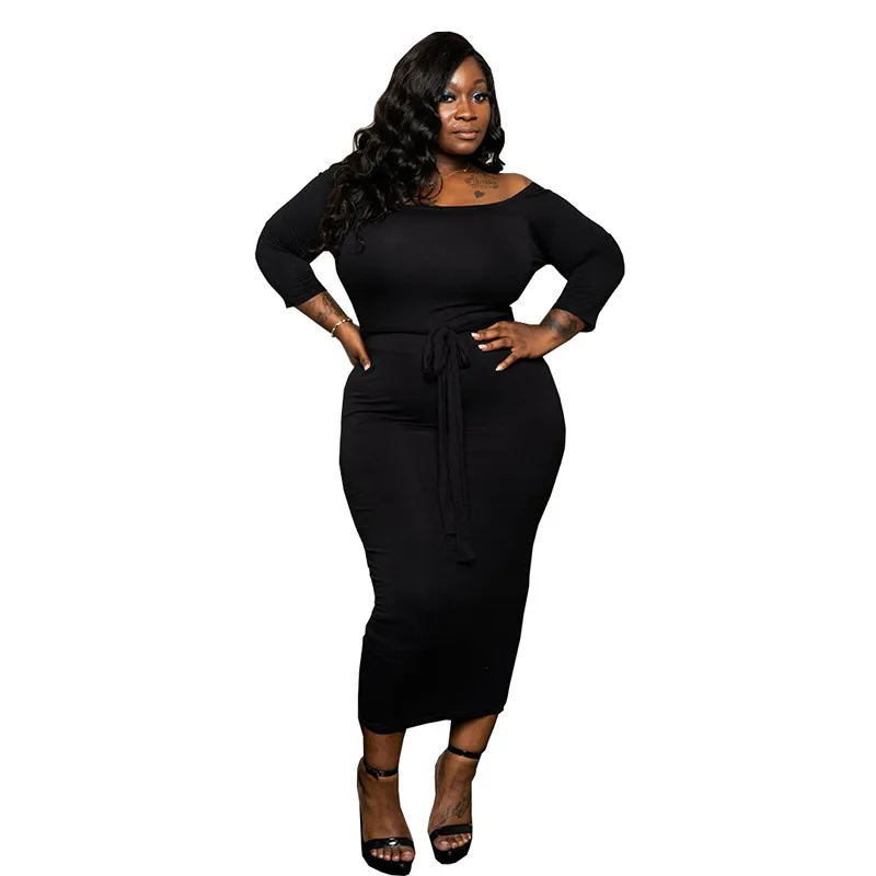 Осеннее женское однотонное модное платье с блуза длинным рукавом и шнуровкой