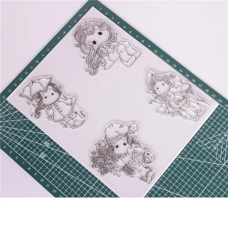 DLKSDI мультфильм Ангел девочка прозрачный штамп сделай сам силиконовые уплотнения