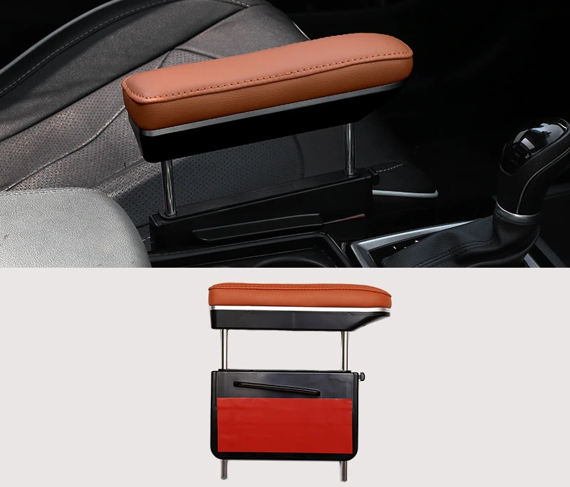 black with brown Для hyundai Elantra автомобильные регулируемые подлокотники Ручка сиденья инженерное сиденье ручной рельс авто аксессуары - Цвет: black with brown