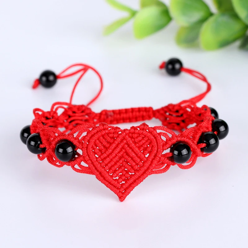 Оптовая продажа женский браслет ручной работы в виде сердца|crystal bracelet|red crystal