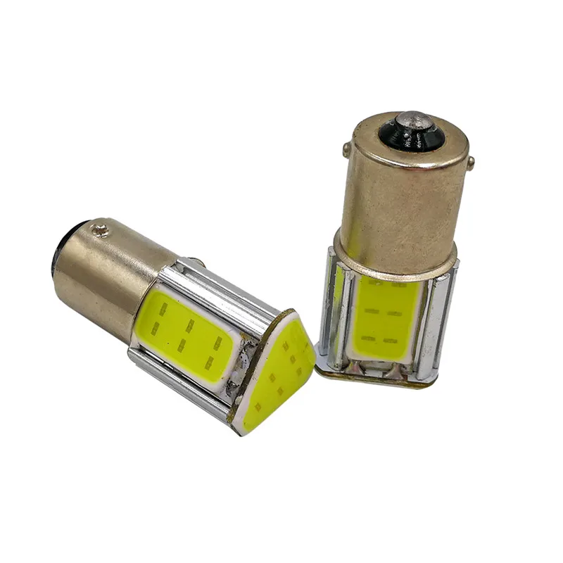 2х Белый 1156 Cob Led авто лампа G18 Ba15s 4COB LED Сигнал поворота Задняя автомобильная