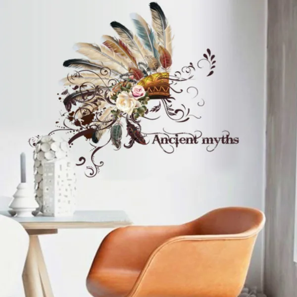 Декоративные наклейки на стену с изображением индийского персонажа в этническом