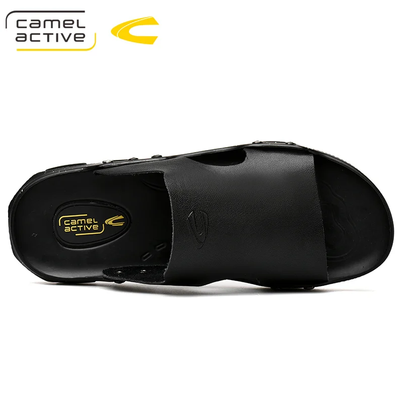 Мужские Пляжные слиперы Camel Active коричневые повседневные из спилковой кожи