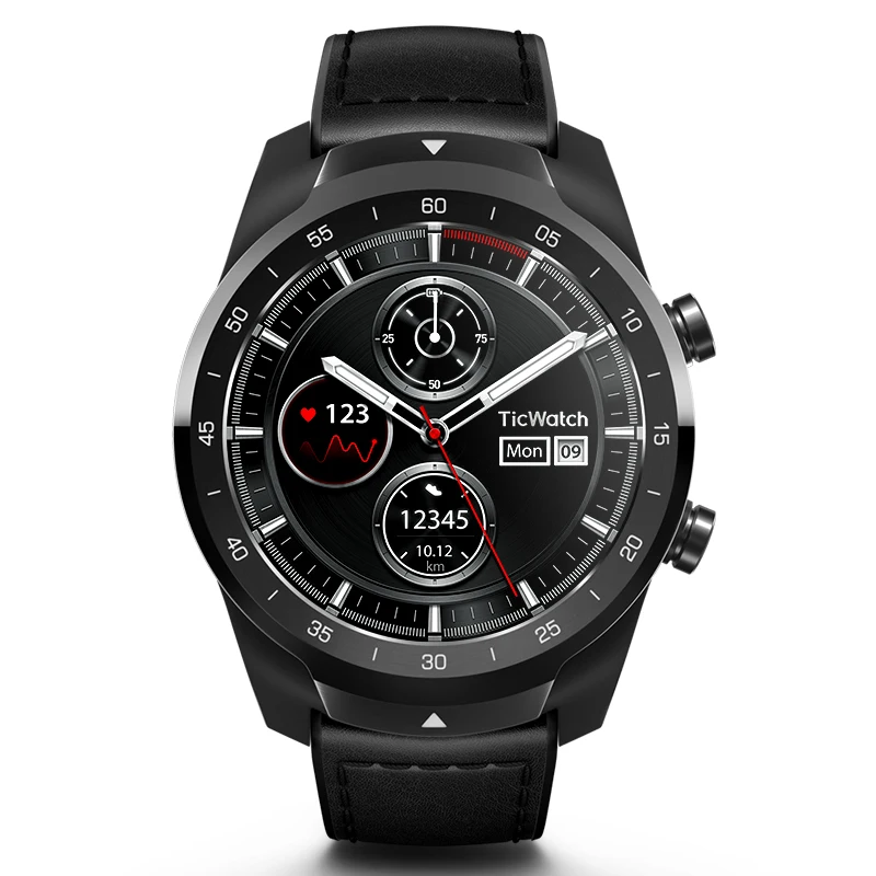 Оригинальные умные часы Global Ticwatch Pro, Bluetooth, gps, с ОС NFC, Google Pay, многослойный дисплей, Google Assistant, IP68, долгий режим ожидания