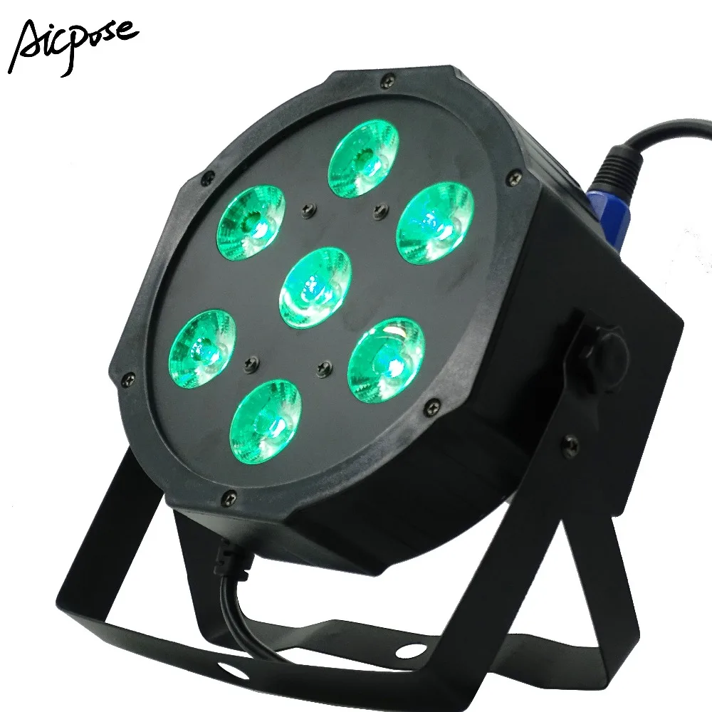 Led Par can 7x12 Вт Led Par огни RGBW 4в1/RGBWA UV 6в1 плоский Par Led dmx512 Диско огни свадебные маленькие dj сцены