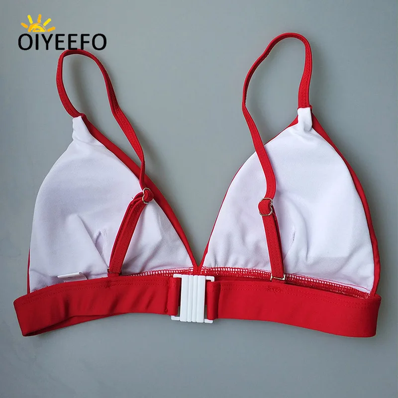 Oiyeefo Полосатый Холтер Push Up купальный костюм бикини с завязками смешивать и