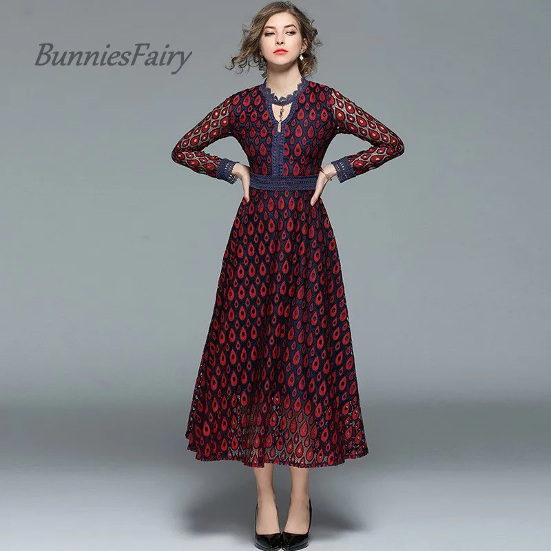 BunniesFairy новинка 2018 европейский и американский винтажный стиль о образный вырез