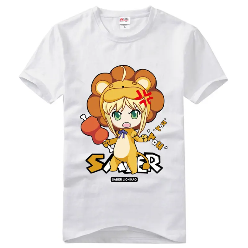 Fate Zero Saber Lion Arturia Pendragon/футболка с короткими рукавами реглан облегающая футболка