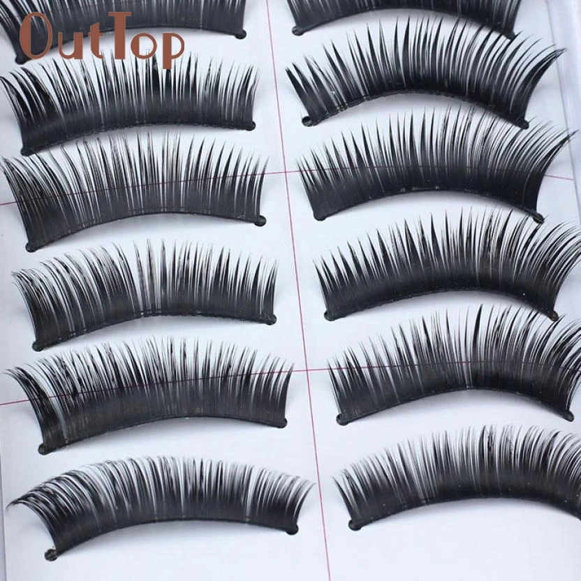 10 пар Набор накладных ресниц модные натуральные ручной работы Макияж Длинные