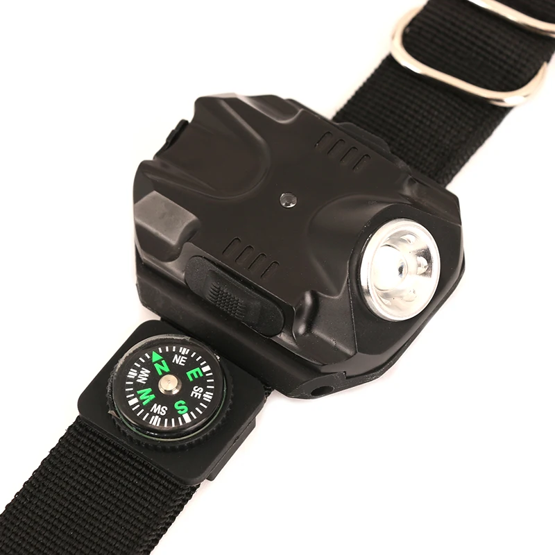 Супер яркий светодиодный фонарик для часов фонарь компас Мужская модная уличная