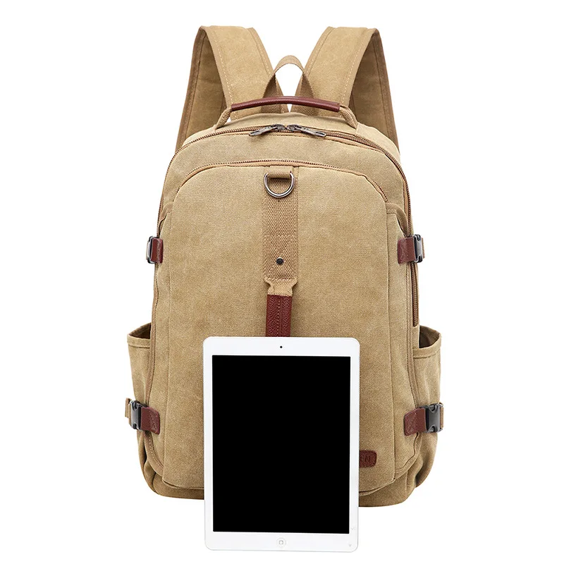 Vintage Canvas Laptop Backpack Men Women School Bags Retro Shoulder bags Male Travel bag Back Pack Fashion SchoolBag Rucksack | Багаж и