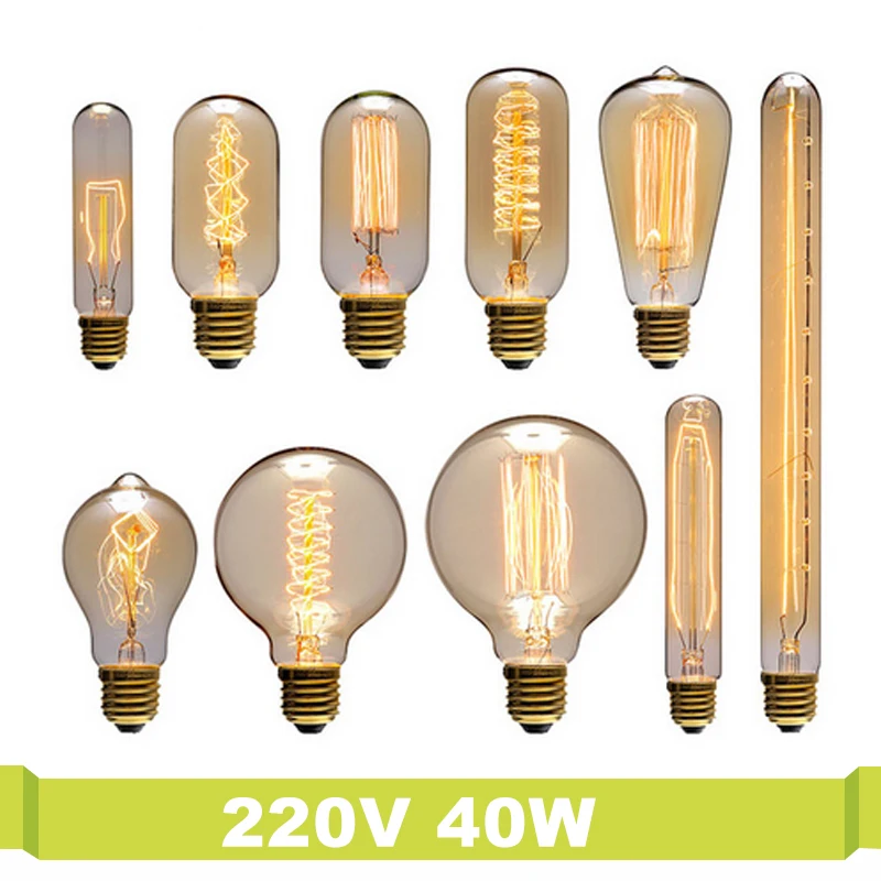 T.Y.S ампул Винтаж Lamparas E27 220v для декора St64 Luminaria Decorativa Внутреннее декоративное