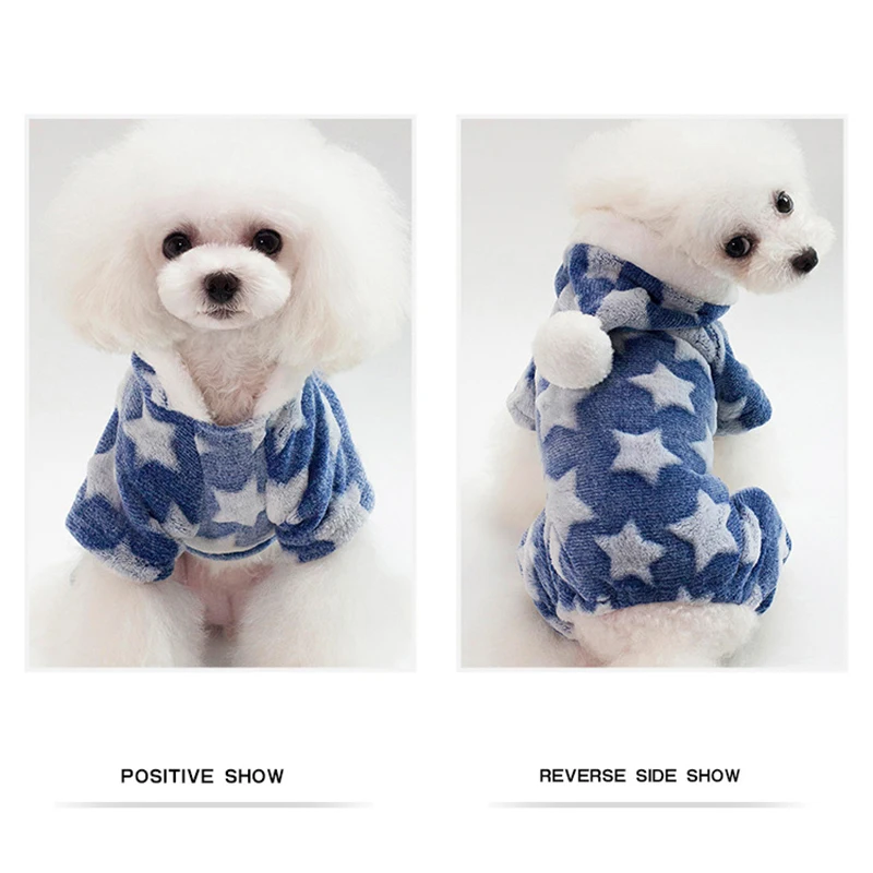 Флисовый теплый комбинезон для собак Одежда зимняя одежда домашних животных