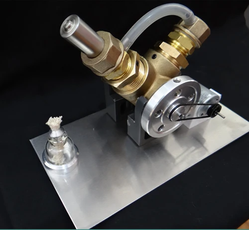 stainless steel base Классные! Два вида миниатюрного двигателя Стирлинга 'Виктория' v-типа Двигатель Стирлинга Модель двигателя генератора хобби Обучающие комплекты игрушек - Цвет: stainless steel base