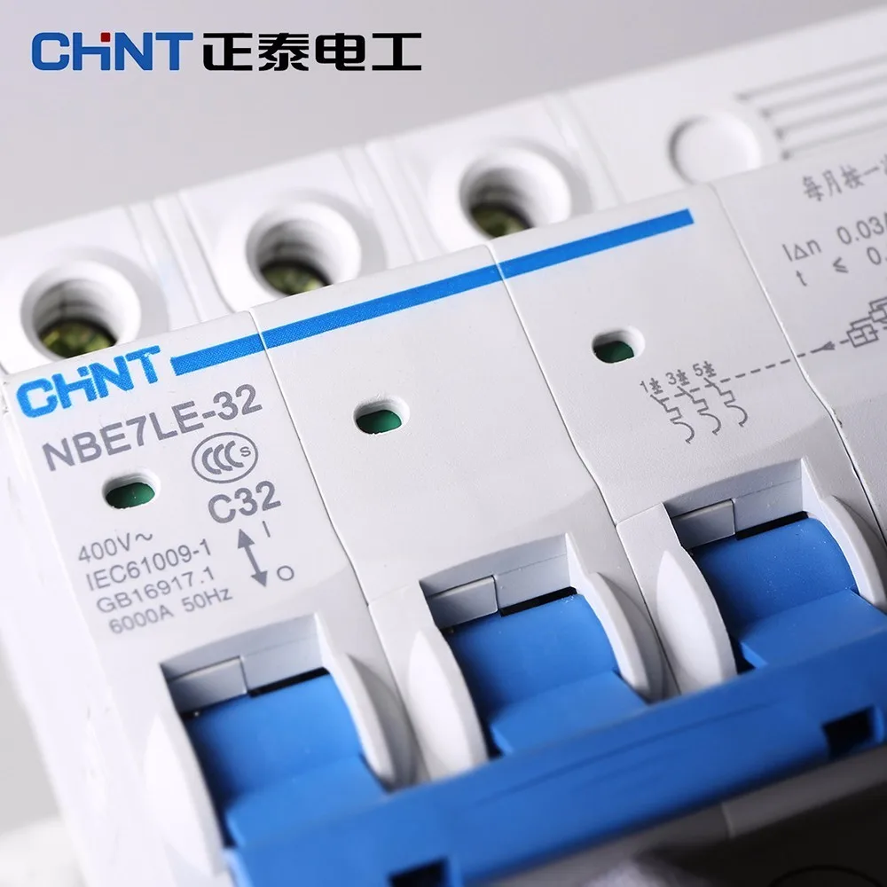 CHINT Leakage Protector NBE7LE 3P + N 32A With Electric Shock Protection Circuit Breaker Air Switch|circuit breaker 3p|chint circuit breakerchint