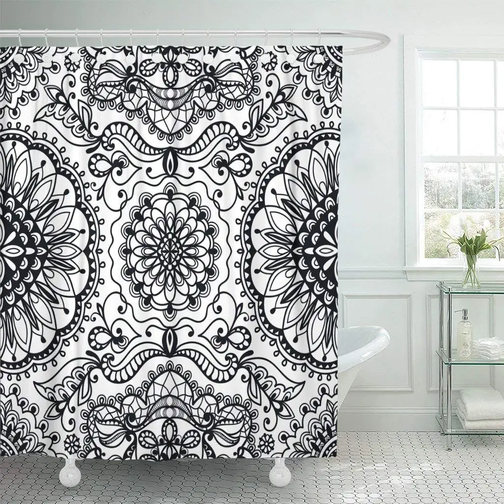 Абстрактный Черный Белый Племенной этнический геометрический украшение