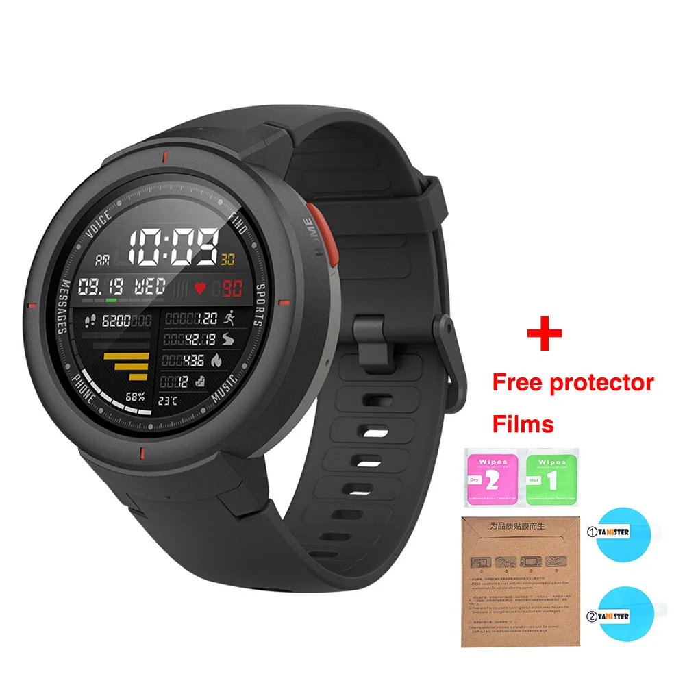 Новые [международные] умные часы Huami AMAZFIT Verge 3 Alexa gps IP68 Водонепроницаемые многофункциональные спортивные Смарт-часы трекер здоровья - Цвет: Черный