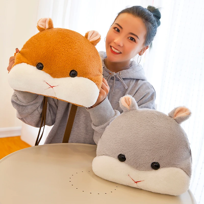 Candice guo плюшевая игрушка мягкая кукла мультфильм животное Q хомяк подушка для головы Подушка Рука теплая сумка через плечо ребенок пакет 1 шт