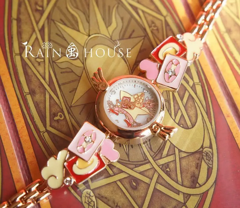 Высокое качество Япония карта аниме Captor CardCaptor Sakura звезда крыло карты женские часы Водонепроницаемый наручные часы Косплэй реквизит