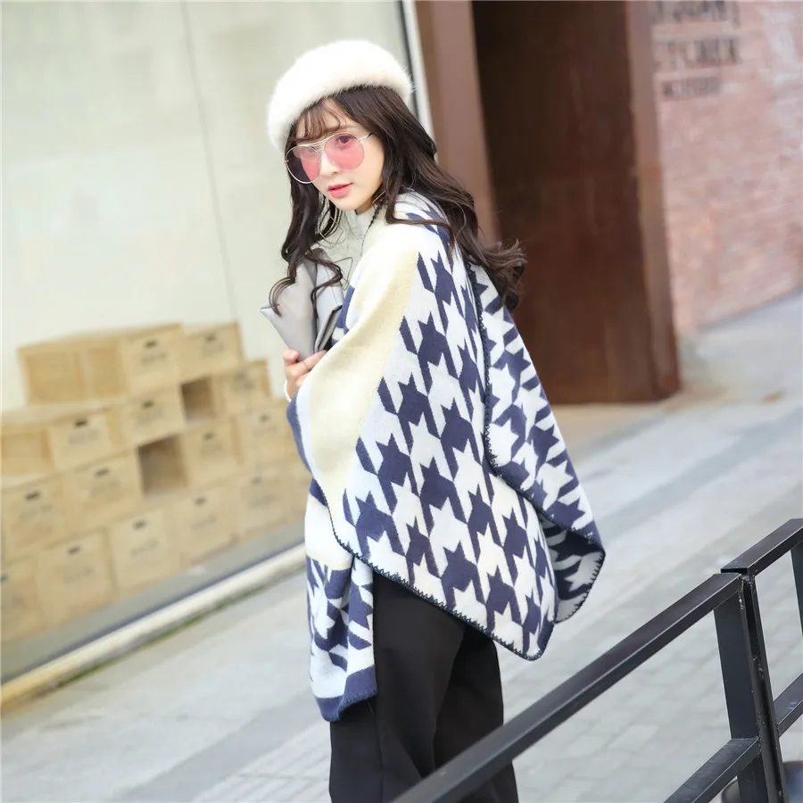 Индийский леди свитер кардиган оснастки вязаный плед накидка пончо шаль