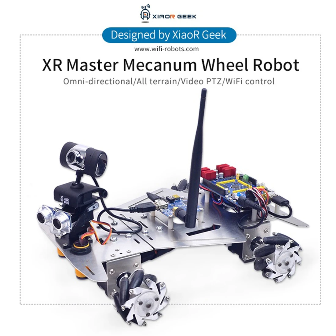 Новое поступление всенаправленный робот колесо Mecanum XR Master Wi Fi + Bluetooth европейская