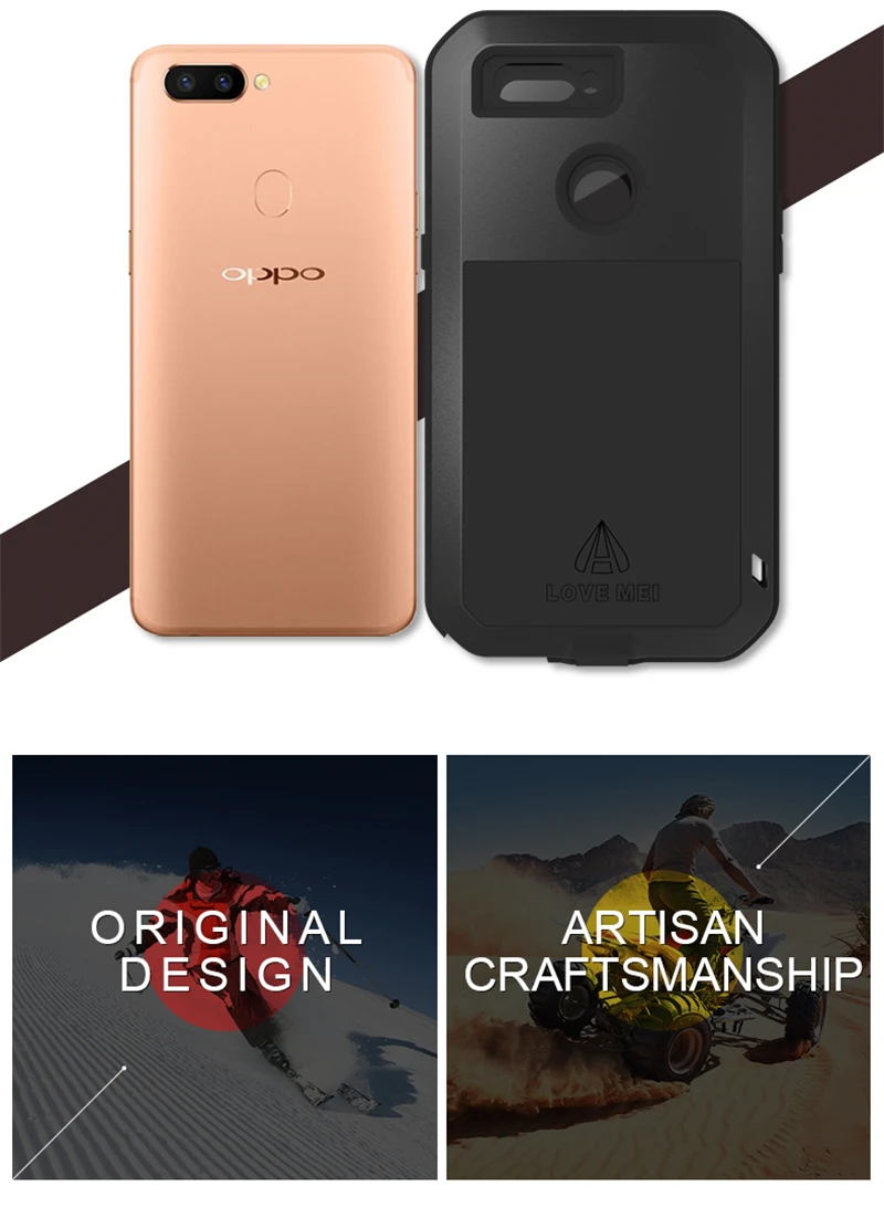 Металлический защитный чехол Love Mei для OPPO R11s, мощный Алюминиевый противоударный водонепроницаемый чехол для OPPO R11S(6,01 дюйма