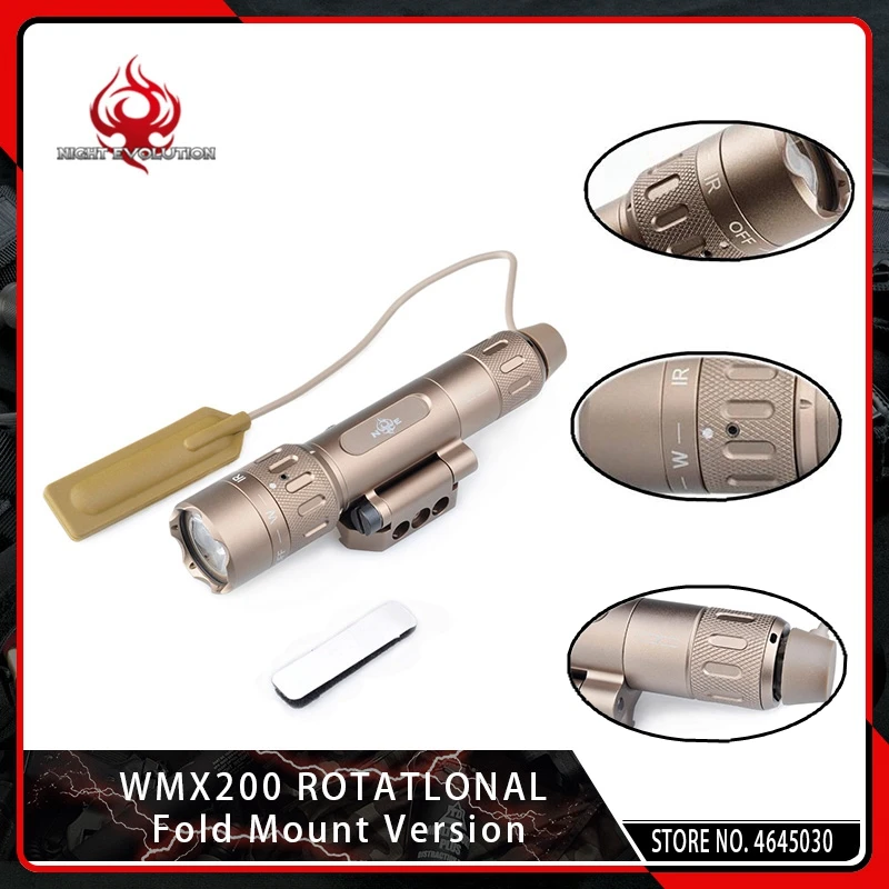 Ночь Эволюция Тактический Airsoft WMX200 IR оружие светодиодный светильник мерцающий