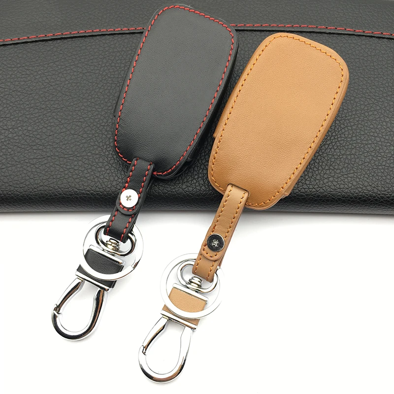 Чехол для автомобильного ключа из натуральной кожи с верхним слоем Chevrolet Cruze Volt