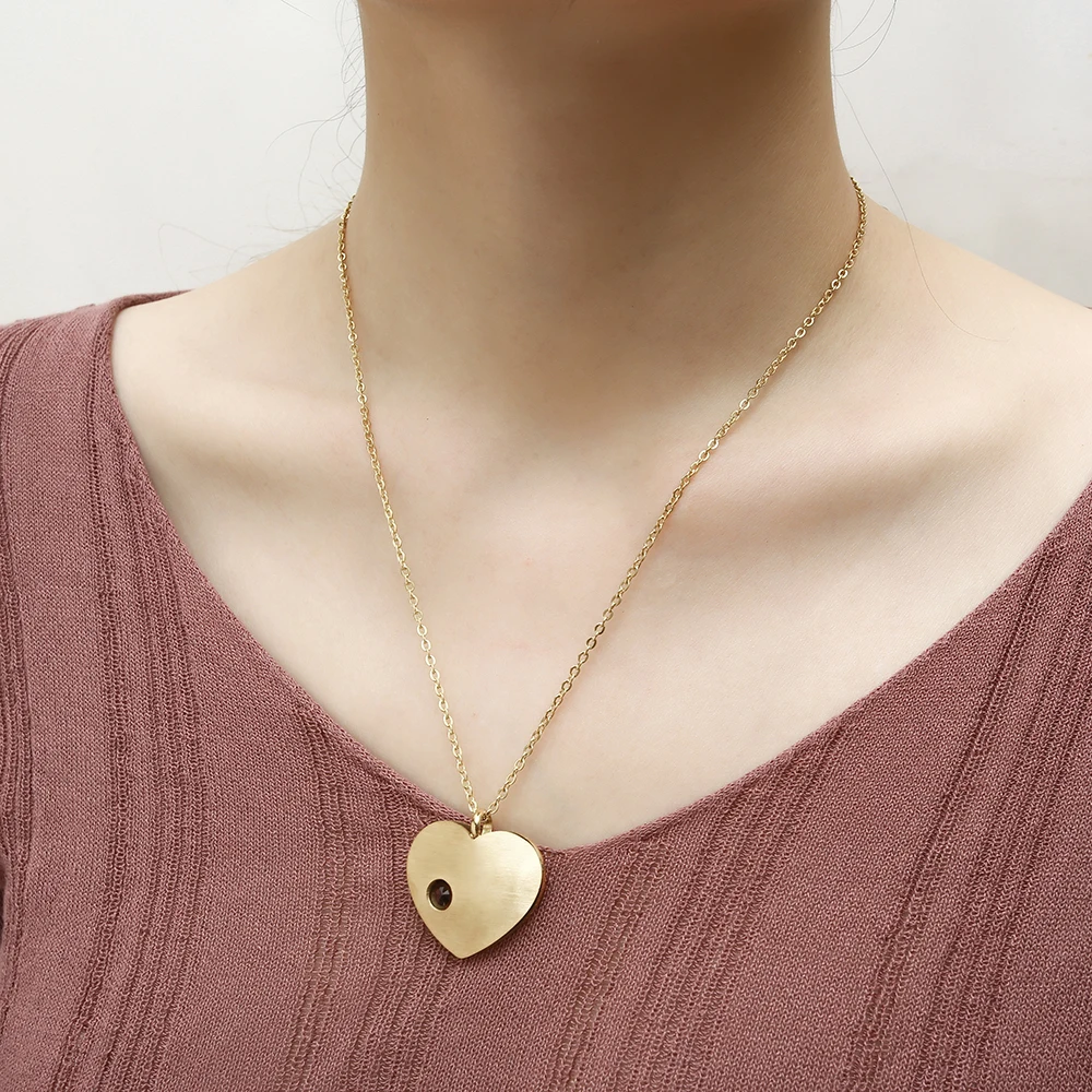 Ювелирные наборы OUFEI в форме сердца из нержавеющей стали женское ожерелье и