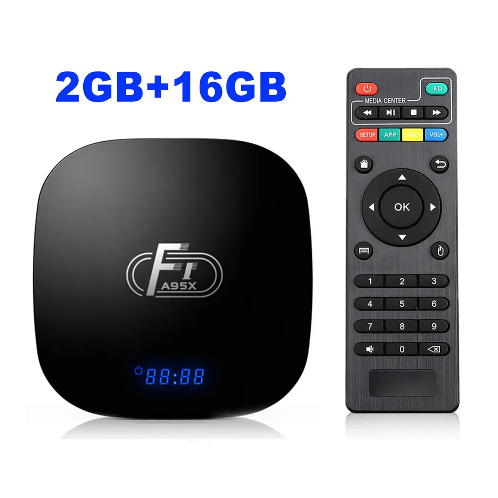 2GB 16GB Приставка A95X F1 Smart tv box Android 8,1 Amlogic S905W 2 Гб ОЗУ 16 Гб ПЗУ 2,4 ГГц WiFi 4K медиаплеер PK X96mini ТВ приставка - Цвет: 2GB 16GB