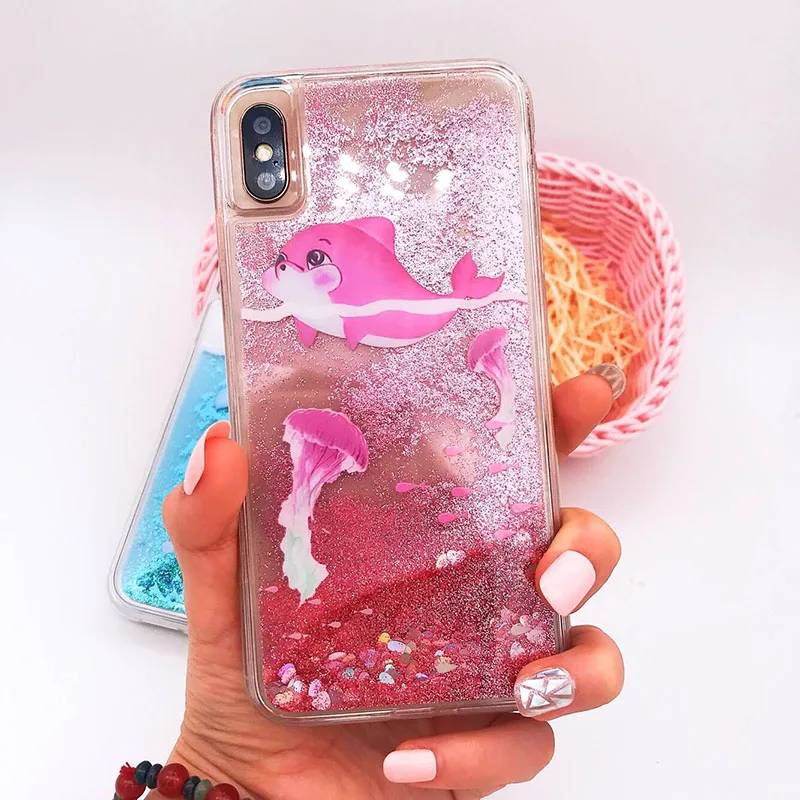 Чехол для телефона Quicksand iPhone 6 S 7 8 6s Plus X XS XR MAX Apple силиконовые чехлы с жидким