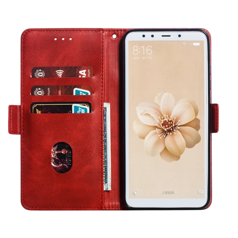 Кожаный чехол-книжка для Xiaomi Mi A2 A 2 с бумажником и подставкой чехол телефона Etui Xiomi