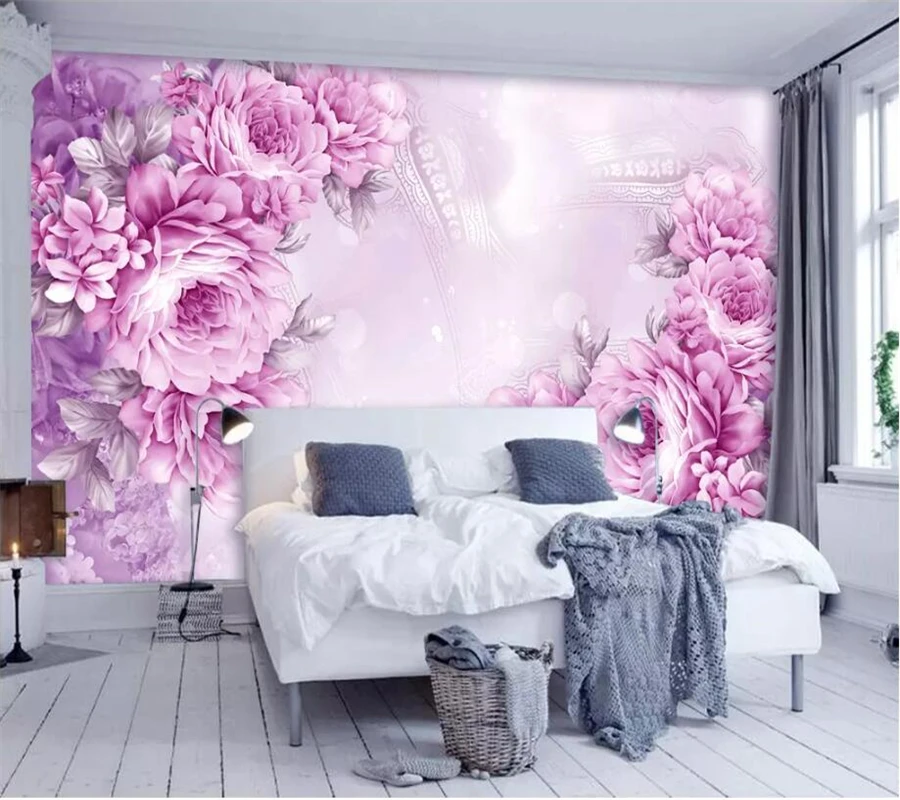 Обои на заказ 3d росписи ретро ручная роспись романтическая роза фон обои