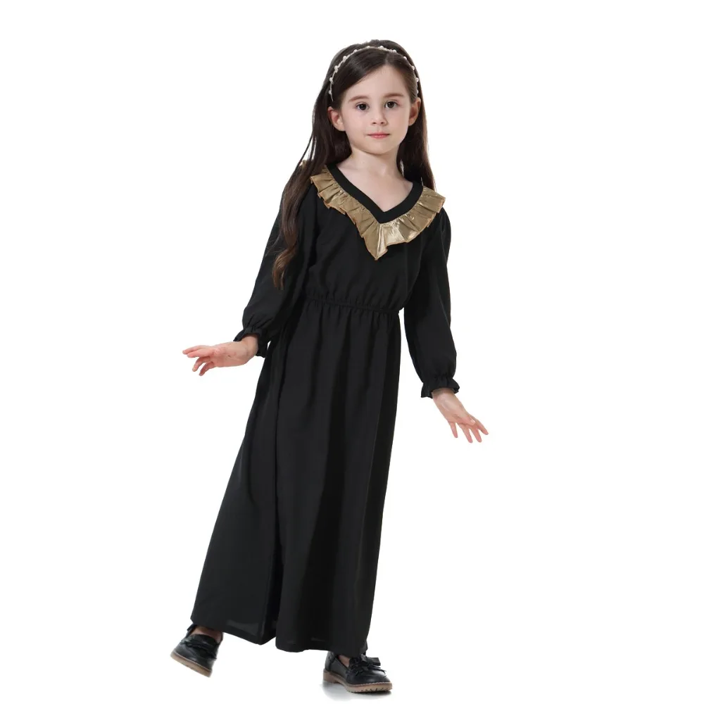 Мусульманская детская одежда; abaya; милые детские длинные платья; длинное платье для девочек; халат; кимоно Jubah Ramadan; Ближний Восток; арабское исламское платье