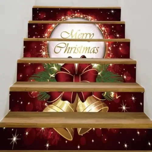 Рождественские наклейки 3D Vision для лестницы Рождественский домашний декор на