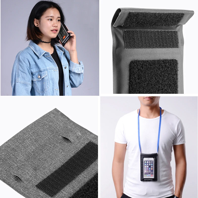 ROCKBROS велосипедная сумка для телефона с сенсорным экраном на руль передняя трубка