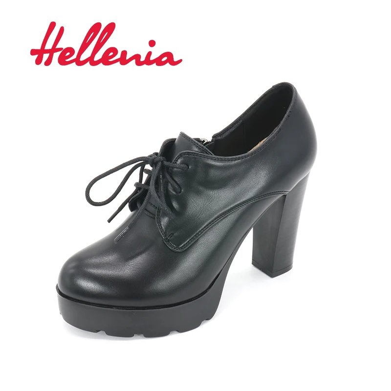 Женские туфли-лодочки на платформе Hellenia черные вечерние туфли высоком каблуке