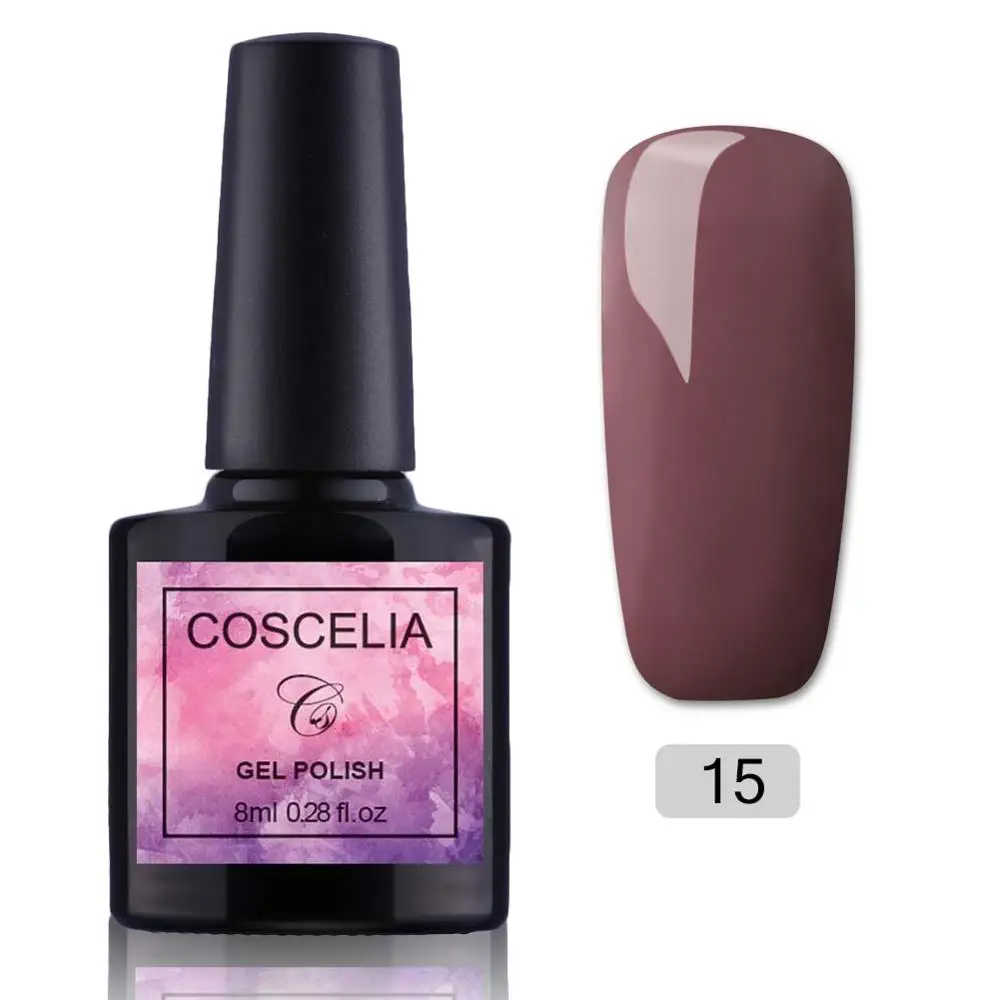 NO.15 COSCELIA 8ML40 цветов УФ гель лак для ногтей маникюрные инструменты для дизайна ногтей долговечный впитывающий гель для ногтей - Цвет: NO.15