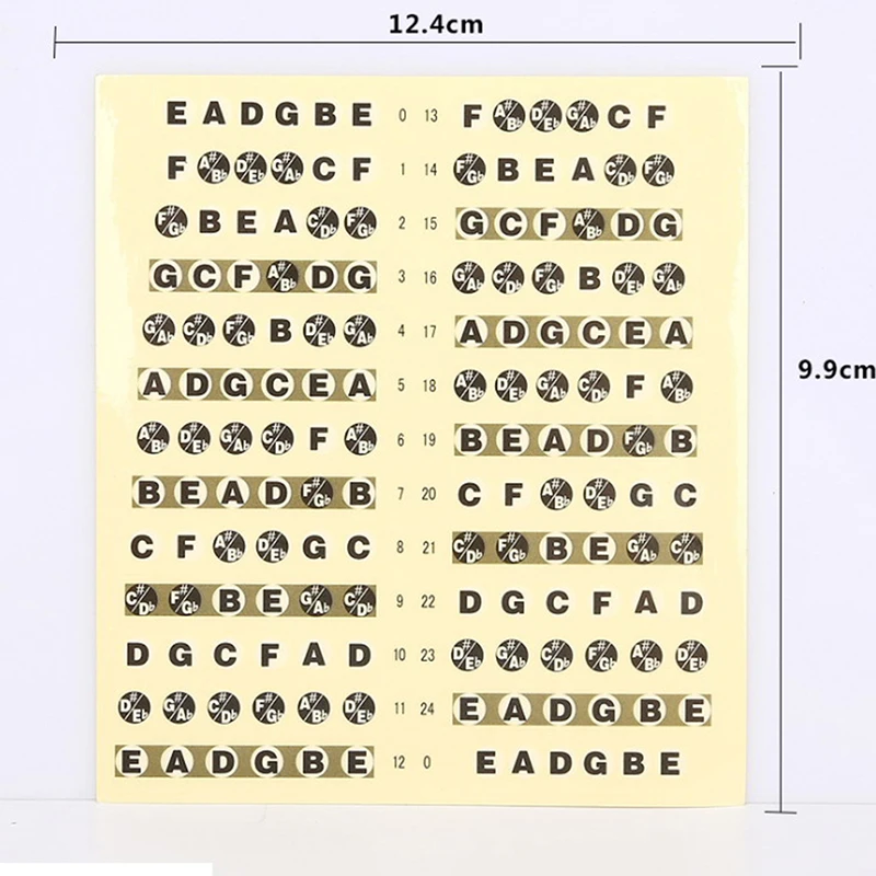 Этикетки для нот гитар Fret Scale Mark гитарные грифы наклейки обучения музыкальному
